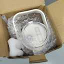 chunmo 74 oz Glass Water Bolttles with Straw Large Motivational Water Bottle with Time Marker Sports Water Bottles with Silicone Sleeve and Handle Lid 2.2L Water Jug for Gym Workout (White)