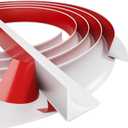 Flexible Quarter Round Molding Trim - Peel and Stick Silicone Caulk Strip,Shoe Molding for Floor Edges,Wall Corner,Staircase,Cabinet,Baseboard and Window Sill in Bathroom/Kitchen/Living Room,236 Inch (White)