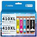 Artillo Remanufactured Ink Cartridge Replacement for Epson 410XL Ink Cartridges 410 XL T410XL for Epson Expression XP-7100 XP-830 XP-640 XP-635 XP-630 XP-530 Printer (PB/BK/C/M/Y, 5 Pack)