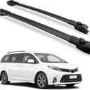 Richeer 300LBS Roof Rack Cross Bars Fit for 2011-2020 Sienna(with Raised Side Rails), Heavy Duty Aluminum Cross Bar for Cargo Racks Rooftop Luggage Carrier Bicycle Roof Bag