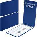 2 Pcs 3 Ring 11 X 17 Inch View Binders 1.5 Inch Rings, Blue