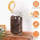 64oz Wide Mouth Mason Jars (3 Pack)  Reusable Airtight Glass Storage Jars with Hinged Lids, BPA-Free, Dishwasher Safe, Perfect for Canning, Pickling, Coffee & Fermenting