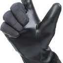 Heat Logic Quilted Faux Fur Trimmed Glove with PU Palm and Touchscreen Tips - M/L (Black)