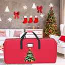 Large Christmas Tree Bag Heavy Duty Christmas Tree Storage Bag 9ft Tree 600D Oxford Material Christmas Tree Ornament Storage Bag Huge Xmas Tree Storage Container for Artificial Tree (Red)
