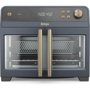 Ninja French Door Premier Air Fry Oven, 10-in-1, Cyberspace, FO101BL, 15.8"D x 16.53"W x 13.48"H