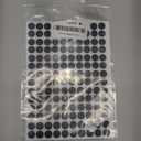 3 Sheet Screw Hole Cover Stickers, Self-Adhesive Non-Faded Screw Cover Caps, 12mm Dustproof PVC Sticky Decals for Various Furniture Cabinet- Black