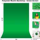 LINCO Lincostore Green Screen Backdrop Kit 5x6.7ft, Portable Green Screen Stand with T-Shape Stand Holder, Carrying Bag for Photography, Party, Decoration, Streaming, Video AM207, 5ft wide 6.7ft high