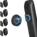 Magnetic Remote Control Holder Wall Mount, 4 Pack TV Remote Control Holder for Fan/Air Conditioner, Self-Adhesive Bedside Caddy for TV Backside/Bedroom/Office/RV Home Organizer Storage(Black)