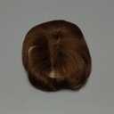 Real Human Hair Topper Light Thin Clip in Hair Bangs for Women and Men 6 inches Middle Part Straight Hairpieces (Light Brown)