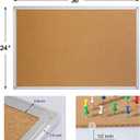Board2by Cork Board Bulletin Board 24 x 36, Silver Aluminium Framed 2x3 Corkboard, Office Board for Wall Cork, Large Wall Mounted Notice Pin Board