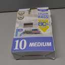 10 Pack Medium Vacuum Storage Bags with Hand Pump, 80% Storage Space Saving, Sturdy Leak-Free Space Saver Vacuum Seal Bags for Clothing, Vacuum Compression Bags for Travel Luggage