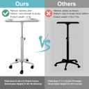 Premium Metal Extra Large Salon Tray Medical Tray Mayo Stand with Wheels