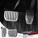 YONZEE Performance Pedal Covers for All Tesla Model Y and Model 3 (2016-2026), Snap-Lock 304 Stainless Steel Brake and Accelerator Pedals, Non-Slip Replacement Accessories