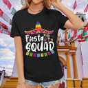 Cinco De Mayo Shirts for Women: Mexican Fiesta Tshirt Sombrero Tee Tops (S)