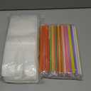 C CRYSTAL LEMON 100PCS Reclosable Alcohol Pouches with Straws & Funnel, Leakproof Drink Bags for Juice, Smoothies, Cocktails, Slushies