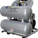 California Air Tools 4610ALFC 1.0 HP Ultra Quiet and Oil-Free Air Compressor, 4.6 Gallon Aluminum Twin Tank, 60 dBA Noise Level, Lightweight, Portable, Industrial Series, Silver