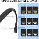 Book Light, 3-Color & 9-Brightness Reading Light, Bendable Neck Light, 80-hr Lasting Rechargeable Lamp, Perfect Book Light for Reading in Bed, Knitting, Camping (Black, Classic)