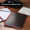 Black n' Red Notebooks, Business Journals, 2 Pack, 8-1/4" x 5-1/4", 70 Sheets, Ruled, Optik Paper, Scribzee App, Hardcover, Wirebound, Black (400163208)