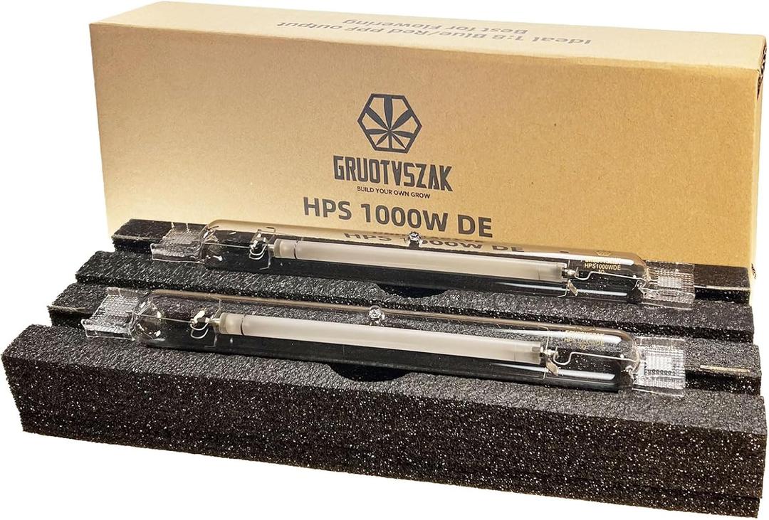 2150umol HPS 1000W DE Grow Light Bulb High Pressure Sodium Double Ended Flowering 2 Pack