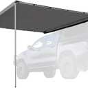 SanHima Vehicle Awning 6.6ft x 8.2ft - Roof Rack Pull Out Side Awning 54ft² Sun Shade UPF50+ Weatherproof for Camping Car SUV Truck Van