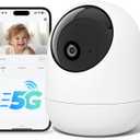Rraycom Indoor Camera 5G&2.4G,2K Pan/Tilt Security Camera for Baby Monitor w/Cry Detection, Dog Camera w/Motion Detection, Human/Pet Auto Tracking,2-Way Audio, Night Vision,Siren,Works w/Alexa