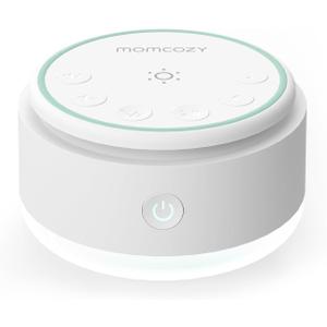 Momcozy Sound Machine for Baby | Portable White Noise Sound Machine for Sleep Rechargeable | 20 Sleep Sounds White Noise Machine with Nursery Night Light | Travel Sleep Sound Machine Battery Based