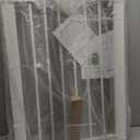 Fairy Baby Narrow Baby Gate for Stair, 22.8"-25.5" Wide Pressure Mounted Pet Gate for Doorway, Easy Walk Thru Child Safety Gate, White