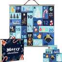 Christmas Advent Calendar 2025, Empty Advent Calendar to Till Yourself, 24 Days Christmas Countdown Box, Reusable Empty Gifts Boxes, Xmas Gifts for Boys Girls Teens Adults (Blue)
