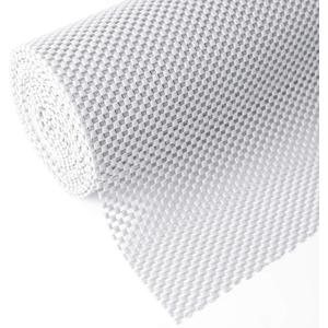 Shelf Cupboard Liner, Cabinet Drawer Liners Non Adhesive 12 Inches x 20 Feet for Kitchen Cabinets, Strong Grip Durable Non Slip for Storage Desks Kitchenware Tableware, Easy to Install, White