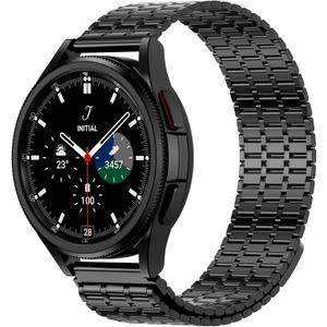 LETOID Magnetic Metal Band Design for Samsung Galaxy Watch Ultra/Ultra 2 47mm, Watch 7/6/5/4/FE 44/40mm, 6 Classic 47/43mm, 5 Pro 45mm, 4 Classic 46/42mm, Men Stainless Steel Replacement Strap (Black)