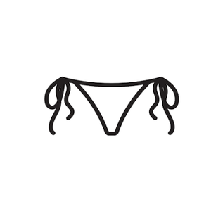 Women's The Diagonal Mid Rise Bikini Bottoms, Size XL