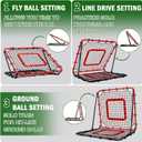 BaseGoal Baseball and Softball Rebounder Net,Baseball Rebounder,Volleyball Rebounder,Pitch Back Net,Multi-Sport Training Rebound Screen,with Pitching Target,Easy Adjustable Angles, 33.5x33.5"