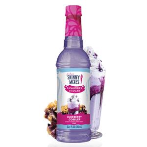 Jordan's Skinny Mixes Sugar Free Coffee Syrup, Blueberry Cobbler Coffee Flavoring Syrup, Zero Calorie Drink Mix for Lattes, Baking, Protein Shake or Cocktail, Dairy & Gluten Free, Kosher, 25.4 Fl Oz