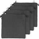Pack of 4 Outdoor Seat Cushion with Double welt 20" x 20" x 2.5",Zipper, Foam (Charcoal Dobby)
