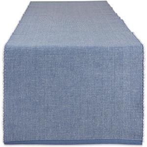 DII Two-Toned Collection Tabletop, Tablerunner, 13x108, Stonewash Blue