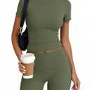 Trendy Queen Womens 2 Piece Workout Sets Short Matching Lounge Sets Summer Clothes Going Out Gym Outfits XL