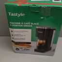 Single Serve Coffee Maker, Iced and Hot Coffee Machine for K Cup & Grounds, Compact Design, 40oz Removable Water Reservoir, 6 to 24 Oz Brew Sizes, Fits 7.3" Travel Mug, Black