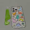 MOSNOVO Case for iPhone 16 Pro Max, [Buffertech 6.6ft Military-Grade Drop Protection] [Anti Peel Off Tech] Clear TPU Bumper Phone Case Cover Design - Dinosaur Land