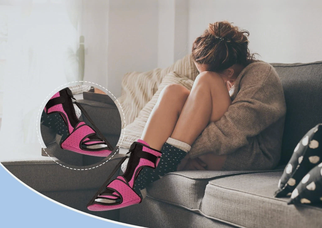 Plantar Fasciitis Night Splint with Massage Ball for Plantar Fasciitis Relief, Comfortable Plantar Fasciitis Brace for Achilles Tendonitis Heal Spur Footdrop Flatarch, Free Size for Men and Women  Pink