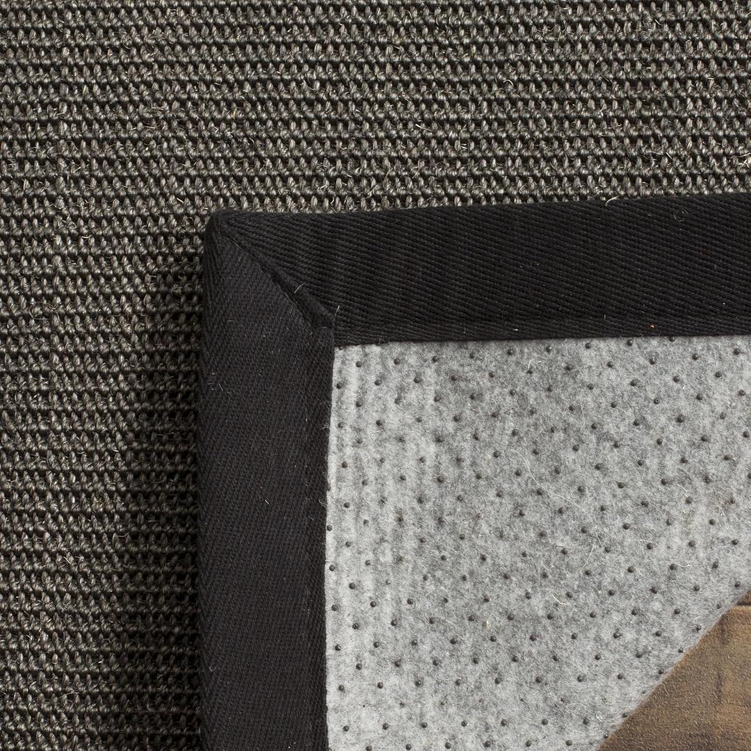 SAFAVIEH Natural Fiber Collection Accent Rug - 2' x 3', Charcoal & Charcoal, Border Sisal Design, Easy Care, Ideal for High Traffic Areas in Entryway, Living Room, Bedroom (NF441D)