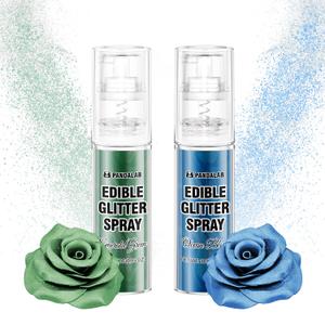 Edible Glitter Spray  Pandalab 10g / Bottle Ocean Blue & Emerald Green Food Grade Drink Shimmer Powder Luster Dust Spray for Cakes, Cocktails, Chocolate, Candy & Dessert Decoration