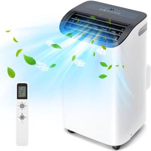 14000 BTU Portable Air Conditioner, Air Conditioner Portable Suitable for Bedoom, Apartment, Gym, Rooms up to 700 Sq.ft, 4-in-1 Quiet Portable Ac with Cool, Dry, Fan, Sleep Modes, Remote, Auto-Swing