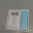 Glocusent USB Rechargeable Book Light, Portable Clip-on LED Reading Light, Reading Lights for Books in Bed with 3 Amber Colors & 5 Brightness Dimmable, Compact & Long Lasting, Perfect for Book Lovers (Blue)