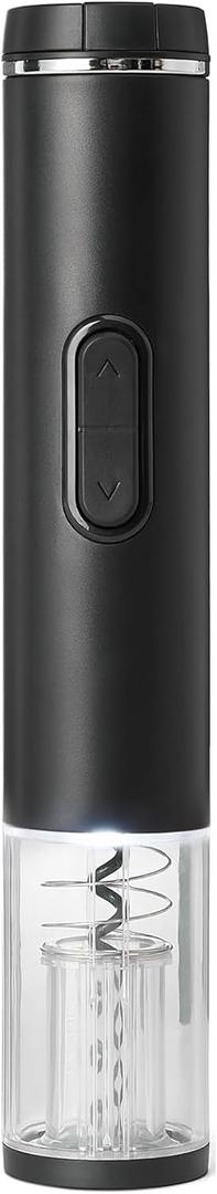 Amazon Basics Cordless Electric Wine Opener with Foil Cutter, Battery Operated, Black