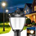 150W LED Post Top Light with Dusk to Dawn Photocell, 12.6 inch Post Lights