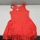 QINSEN Womens Chestnut XS Square Neck Tennis Dress with Built-in Shorts Pockets Summer Active Dress, red, XS