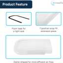 Sideways Floor Wall Air Vent Deflector for Under Furniture Heat and Air Deflecting, Fits Vents 3" - 7" Wide, Also Extends Lengthwise up to 17.5", Foam Tape for Tight Seal