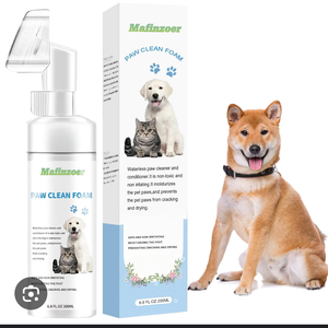 mafinzoer No-Rinse Foaming Cleanser for Pet Foot Washer Care Pet Paw Cleaner Quickly Cleans 200ml pack of 6