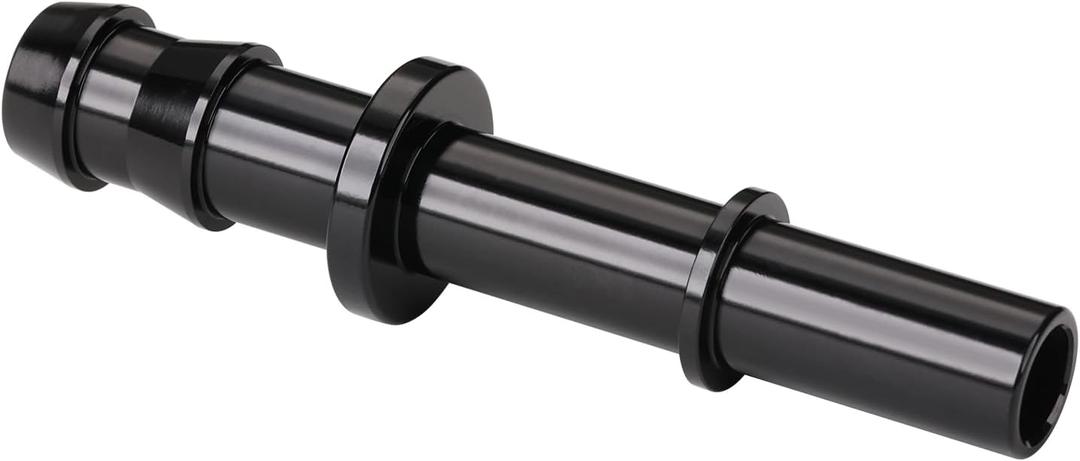Podavelle 3/8 Hose Barb to 3/8 SAE Quick Connect Disconnect Male Fuel Fitting Adapter Aluminum Black