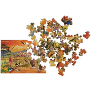 Melissa & Doug African Plains Safari Jumbo Jigsaw Floor Puzzle (100 pcs, Over 4 feet Long)